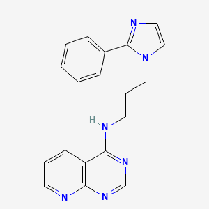 molecular formula C19H18N6 B2616855 N-[3-(2-phenyl-1H-imidazol-1-yl)propyl]pyrido[2,3-d]pyrimidin-4-amine CAS No. 2380186-33-2