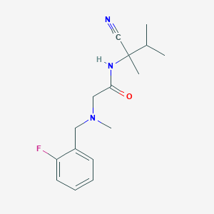 molecular formula C16H22FN3O B2616916 N-(1-cyano-1,2-dimethylpropyl)-2-{[(2-fluorophenyl)methyl](methyl)amino}acetamide CAS No. 1258697-12-9