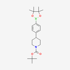 molecular formula C21H32BNO4 B2616937 tert-Butyl 4-(4-(4,4,5,5-tetramethyl-1,3,2-dioxaborolan-2-yl)phenyl)piperidine-1-carboxylate CAS No. 956136-85-9