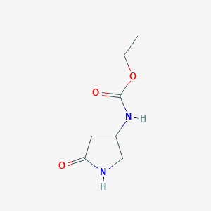 molecular formula C7H12N2O3 B2616998 Ethyl (5-oxopyrrolidin-3-yl)carbamate CAS No. 1351622-33-7
