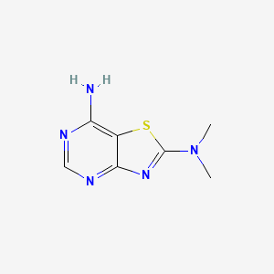 molecular formula C7H9N5S B2617014 N2,N2-dimethyl-[1,3]thiazolo[4,5-d]pyrimidine-2,7-diamine CAS No. 2361645-48-7