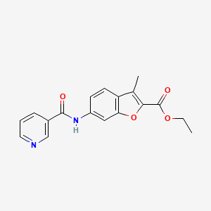 Ethyl 3-methyl-6-(nicotinamido)benzofuran-2-carboxylate