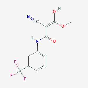 (Z)-2-cyano-3-hydroxy-3-methoxy-N-[3-(trifluoromethyl)phenyl]prop-2-enamide