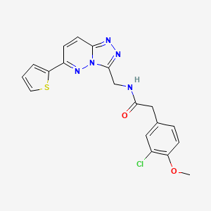 2-(3-chloro-4-methoxyphenyl)-N-((6-(thiophen-2-yl)-[1,2,4]triazolo[4,3-b]pyridazin-3-yl)methyl)acetamide