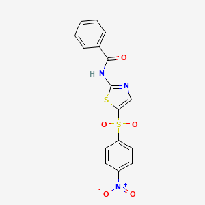 N-[5-(4-nitrophenyl)sulfonyl-1,3-thiazol-2-yl]benzamide