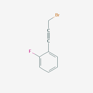 molecular formula C9H6BrF B2617106 1-(3-BROMOPROP-1-YN-1-YL)-2-FLUOROBENZENE CAS No. 1020153-63-2