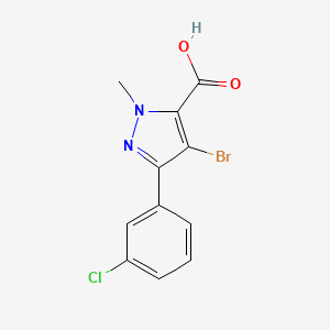 4-bromo-3-(3-chlorophenyl)-1-methyl-1H-pyrazole-5-carboxylic acid
