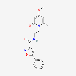 N-(2-(4-methoxy-6-methyl-2-oxopyridin-1(2H)-yl)ethyl)-5-phenylisoxazole-3-carboxamide