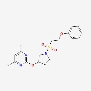 4,6-Dimethyl-2-((1-((2-phenoxyethyl)sulfonyl)pyrrolidin-3-yl)oxy)pyrimidine