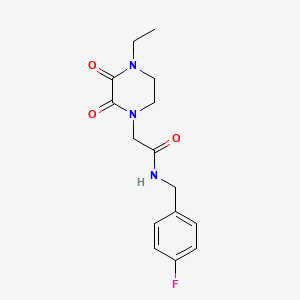 2-(4-ethyl-2,3-dioxopiperazin-1-yl)-N-(4-fluorobenzyl)acetamide