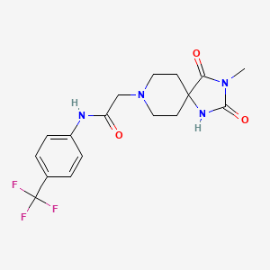 2-(3-methyl-2,4-dioxo-1,3,8-triazaspiro[4.5]decan-8-yl)-N-(4-(trifluoromethyl)phenyl)acetamide