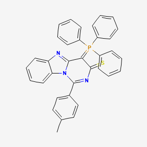 1-(4-methylphenyl)-4-(triphenyl-lambda~5~-phosphanylidene)pyrimido[1,6-a]benzimidazole-3(4H)-thione