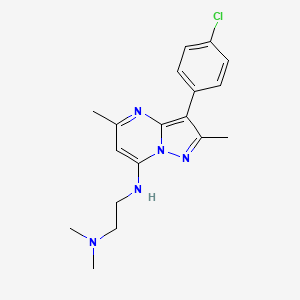 N'-[3-(4-chlorophenyl)-2,5-dimethylpyrazolo[1,5-a]pyrimidin-7-yl]-N,N-dimethylethane-1,2-diamine