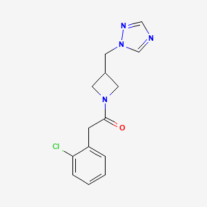 1-(3-((1H-1,2,4-triazol-1-yl)methyl)azetidin-1-yl)-2-(2-chlorophenyl)ethan-1-one