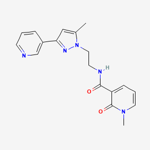 1-methyl-N-(2-(5-methyl-3-(pyridin-3-yl)-1H-pyrazol-1-yl)ethyl)-2-oxo-1,2-dihydropyridine-3-carboxamide