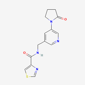 N-{[5-(2-oxopyrrolidin-1-yl)pyridin-3-yl]methyl}-1,3-thiazole-4-carboxamide