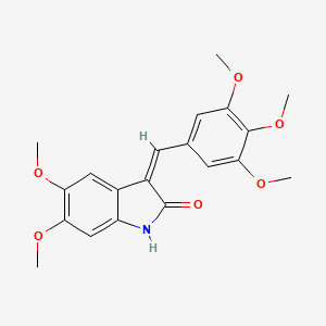 (3Z)-5,6-dimethoxy-3-[(3,4,5-trimethoxyphenyl)methylidene]-1H-indol-2-one
