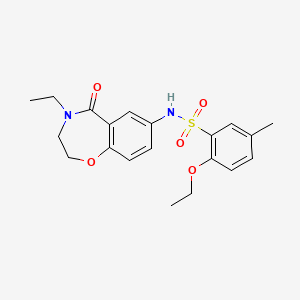 2-ethoxy-N-(4-ethyl-5-oxo-2,3,4,5-tetrahydrobenzo[f][1,4]oxazepin-7-yl)-5-methylbenzenesulfonamide