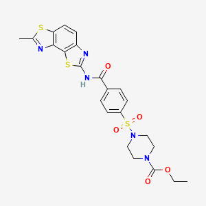 Ethyl 4-[4-[(7-methyl-[1,3]thiazolo[5,4-e][1,3]benzothiazol-2-yl)carbamoyl]phenyl]sulfonylpiperazine-1-carboxylate
