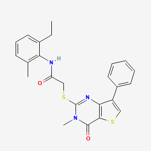 N-(2-ethyl-6-methylphenyl)-2-[(3-methyl-4-oxo-7-phenyl-3,4-dihydrothieno[3,2-d]pyrimidin-2-yl)thio]acetamide