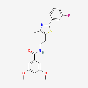 N-{2-[2-(3-fluorophenyl)-4-methyl-1,3-thiazol-5-yl]ethyl}-3,5-dimethoxybenzamide