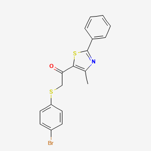 2-[(4-Bromophenyl)sulfanyl]-1-(4-methyl-2-phenyl-1,3-thiazol-5-yl)-1-ethanone
