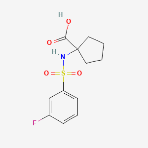 1-[(3-Fluorophenyl)sulfonylamino]cyclopentane-1-carboxylic acid