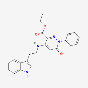 ethyl 4-((2-(1H-indol-3-yl)ethyl)amino)-6-oxo-1-phenyl-1,6-dihydropyridazine-3-carboxylate