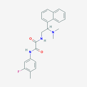 N1-(2-(dimethylamino)-2-(naphthalen-1-yl)ethyl)-N2-(3-fluoro-4-methylphenyl)oxalamide