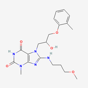 7-[2-hydroxy-3-(2-methylphenoxy)propyl]-8-[(3-methoxypropyl)amino]-3-methyl-3,7-dihydro-1H-purine-2,6-dione