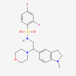 2,4-difluoro-N-(2-(1-methylindolin-5-yl)-2-morpholinoethyl)benzenesulfonamide