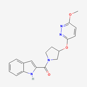 (1H-indol-2-yl)(3-((6-methoxypyridazin-3-yl)oxy)pyrrolidin-1-yl)methanone