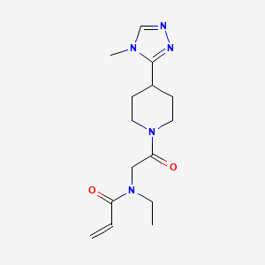 N-Ethyl-N-[2-[4-(4-methyl-1,2,4-triazol-3-yl)piperidin-1-yl]-2-oxoethyl]prop-2-enamide