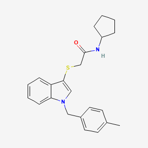 N-cyclopentyl-2-((1-(4-methylbenzyl)-1H-indol-3-yl)thio)acetamide