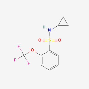 molecular formula C10H10F3NO3S B2617184 N-cyclopropyl-2-(trifluoromethoxy)benzenesulfonamide CAS No. 1458348-88-3