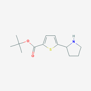 molecular formula C13H19NO2S B2617187 Tert-butyl 5-pyrrolidin-2-ylthiophene-2-carboxylate CAS No. 2248378-27-8