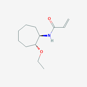 molecular formula C12H21NO2 B2617188 N-[(1R,2R)-2-Ethoxycycloheptyl]prop-2-enamide CAS No. 2361640-85-7