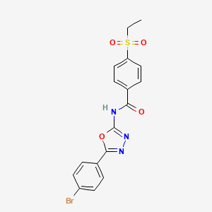 N-(5-(4-bromophenyl)-1,3,4-oxadiazol-2-yl)-4-(ethylsulfonyl)benzamide