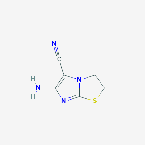 molecular formula C6H6N4S B2617197 6-amino-2H,3H-imidazo[2,1-b][1,3]thiazole-5-carbonitrile CAS No. 97876-69-2
