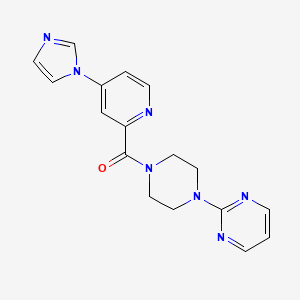 molecular formula C17H17N7O B2617206 (4-(1H-imidazol-1-yl)pyridin-2-yl)(4-(pyrimidin-2-yl)piperazin-1-yl)methanone CAS No. 1426314-64-8