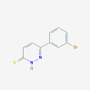 molecular formula C10H7BrN2S B2617210 6-(3-bromophenyl)pyridazine-3(2H)-thione CAS No. 77127-30-1