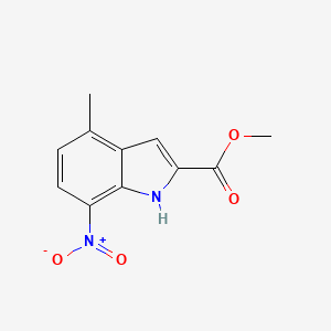molecular formula C11H10N2O4 B2617211 Methyl 4-methyl-7-nitro-1H-indole-2-carboxylate CAS No. 1956355-82-0