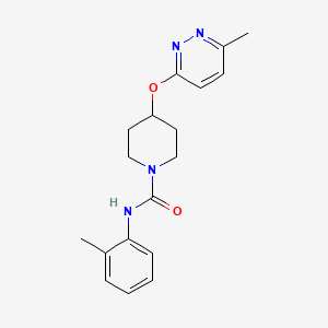 molecular formula C18H22N4O2 B2617214 4-((6-methylpyridazin-3-yl)oxy)-N-(o-tolyl)piperidine-1-carboxamide CAS No. 1797952-21-6