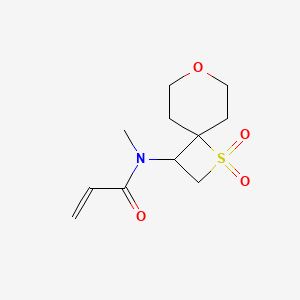 molecular formula C11H17NO4S B2617221 N-(1,1-Dioxo-7-oxa-1lambda6-thiaspiro[3.5]nonan-3-yl)-N-methylprop-2-enamide CAS No. 2361638-84-6