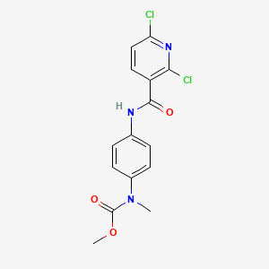 molecular formula C15H13Cl2N3O3 B2617224 methyl N-[4-(2,6-dichloropyridine-3-amido)phenyl]-N-methylcarbamate CAS No. 1356657-28-7