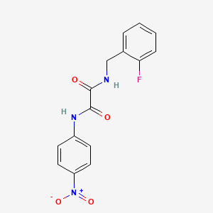 molecular formula C15H12FN3O4 B2617232 N1-(2-氟苯甲基)-N2-(4-硝基苯基)草酰胺 CAS No. 941894-44-6