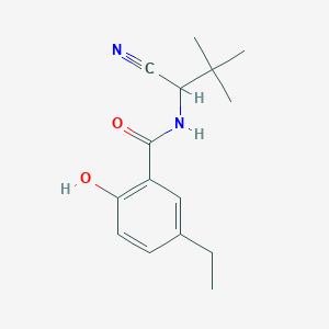 molecular formula C15H20N2O2 B2617238 N-(1-Cyano-2,2-dimethylpropyl)-5-ethyl-2-hydroxybenzamide CAS No. 2208969-73-5