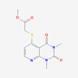molecular formula C12H13N3O4S B2617242 Methyl 2-(1,3-dimethyl-2,4-dioxopyrido[2,3-d]pyrimidin-5-yl)sulfanylacetate CAS No. 899732-49-1