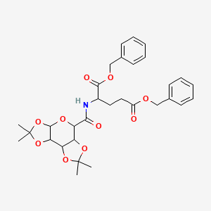 molecular formula C31H37NO10 B2617252 2-[(2,2,7,7-Tetramethyl-tetrahydro-bis[1,3]dioxolo[4,5-b;4',5'-d]pyran-5-carbony CAS No. 496854-82-1