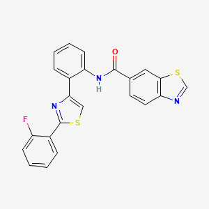 N-(2-(2-(2-fluorophenyl)thiazol-4-yl)phenyl)benzo[d]thiazole-6-carboxamide